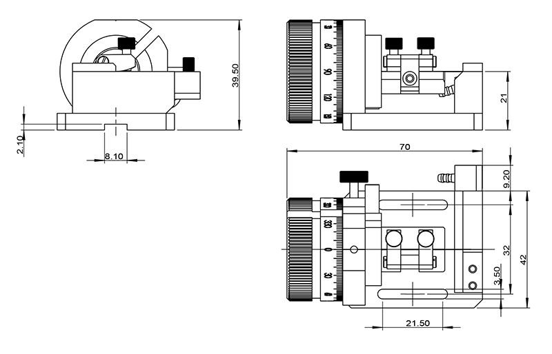 旋转光纤夹具 F-OPF002L(图3)