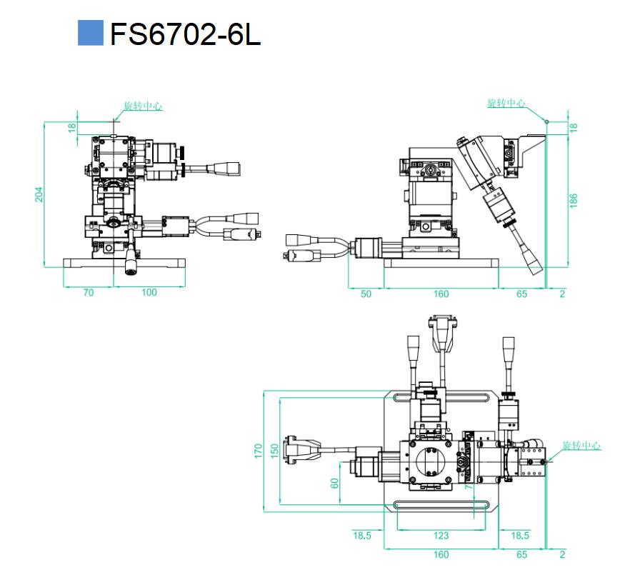 电动六维调整架 FS6702-6L/6R(图2)